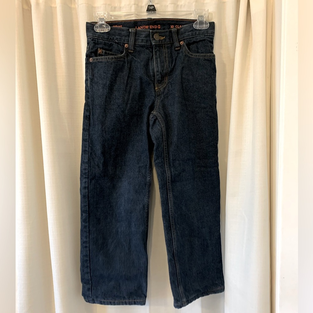 Boys Lands End lined jeans, size 10. Fleece, winter, warm